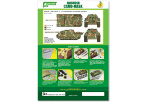 Airbrush CAMO-MASK for 1/35 Jagdpanther Camouflage Scheme 2