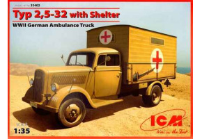 Typ 2,5-32 із закритим кузовом, німецький санітарний автомобіль II СВ