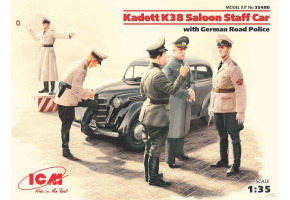 Kadett K38 седан, з Німецькою дорожньою поліцією