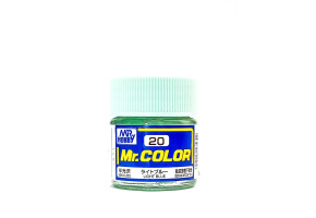 Light Blue semigloss, Mr. Color solvent-based paint 10 ml / Голубой полуматовый