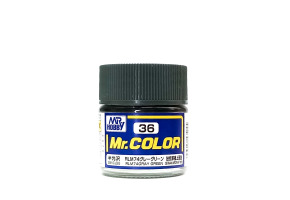 RLM74 Gray Green semigloss, Mr. Color solvent-based paint 10 ml / Сіро-зелений напівглянсовий