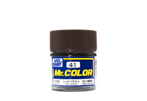 Red Brown flat Німеччина Tank WWII, Mr. Color solvent-based paint 10 ml / Червоно-коричневий матовий