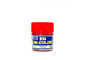  Clear Red gloss, Mr. Color solvent-based paint 10 ml / Прозрачный красный глянцевый