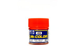 Clear Orange gloss, Mr. Color solvent-based paint 10 ml / Прозрачный оранжевый глянцевый