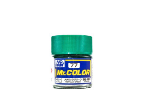 Metallic Green metallic, Mr. Color solvent-based paint 10 ml / Металевий зелений металік