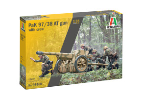 Збірна модель 1/35 Протитанкова гармата PaK 97/38 з розрахунком (4 фігурки) Italeri 96460