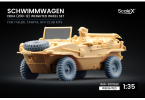 Набір коліс (з деформацією) для Schwimmwagen Deka (200-12) від Italeri, Tamiya, AFV club ScaleX WW-35017W