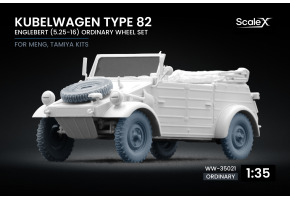 Набір коліс для Kubelwagen type 82 Englebert (5.25-16) від Meng, Tamiya ScaleX WW-35021