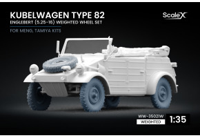 Набір коліс (з деформацією) для Kubelwagen type 82 Englebert (5.25-16) Meng, Tamiya ScaleX WW-35021W