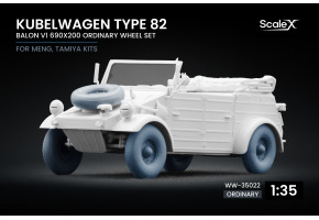 Набір коліс для Kubelwagen type 82 BALON v1 (690×200) від Meng, Tamiya ScaleX WW-35022