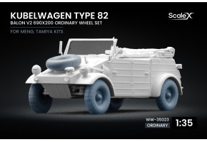 Набір коліс для Kubelwagen type 82 BALON v2 (690×200) від Meng, Tamiya ScaleX WW-35023