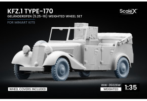 Набір коліс (з деформацією) для Kfz.1 Type-170 VK Geländereifen (5.25-16) від Miniart ScaleX WW-35026W