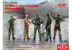 Сборная модель фигур пилотов и наземный персонал США (Война во Вьетнаме)