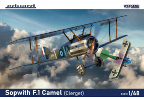 Збірна модель 1/48 Біплан Sopwith F.1 Camel (Clerget) Weekend Edition Eduard 8486