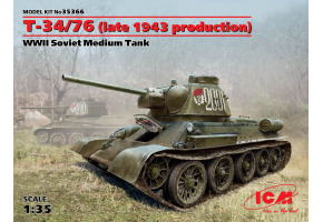 Збірна модель 1/35 Танк Т-34/76 (випуску кінець 1943 року) ICM 35366