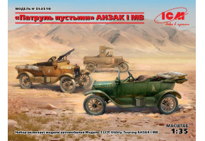 Збірна модель 1/35 Набір автомобілей Патруль пустелі "Анзак"  ICMDS 3510