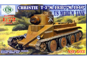 Збірна модель 1/72 Американський танк Christie Т3 1931-1940 UniModels 403