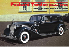 Packard Twelve (модель 1936 р.) Автомобіль радянського керівництва часів Другої світової війни з пасажирами (5 фігур)