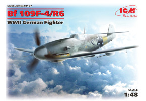 Збірна модель 1/48 німецький винищувач Messerschmitt Bf 109F-4/R6 ICM 48107