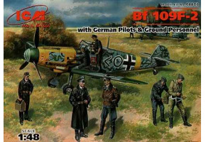 Bf 109F-2 with German Pilots and Ground Personnel