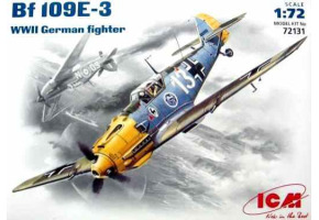 Сборная модель 1/72 немецкий истребитель Мессершмитт Bf 109 E3 ICM 72131