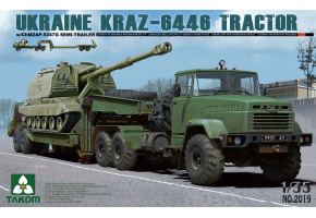 Збірна модель 1/35 Український тягач КрАЗ-6446 із причепом ЧМЗАП-5247Г Takom 2019