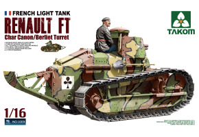 French Light Tank Renault FT char canon/Berliet turret and resin figure