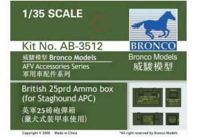WWII British 25prd ammo box set