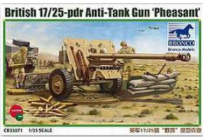 Scale buildable British anti-tank gun “British 17/25 pdr Anti-Tank Gun ‘PHEASANT’”