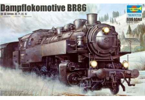 Збірна модель 1/35 Німецький локомотив Dampflokomotive BR86 Trumpeter 00217