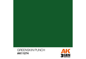 Акрилова фарба GREENSKIN PUNCH – COLOR PUNCH / ЗЕЛЕНОШКІРСЬКИЙ УДАР AK-interactive AK11274