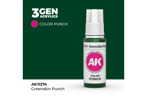 Акрилова фарба GREENSKIN PUNCH – COLOR PUNCH / ЗЕЛЕНОШКІРСЬКИЙ УДАР AK-interactive AK11274