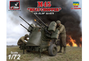 Збірна модель 1/72 Зенітна установка M45 Quadmount 4x 12,7 мм турель M2HB на причепі M20 Armory Models Group 72239