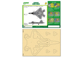 Фарбувальна маска Airbrush CAMO-MASK для 1/72 F-22 Raptor Camo Scheme