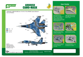 Airbrush CAMO-MASK for 1/72 SU-27 FLANKER Camo 4