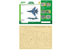 Airbrush CAMO-MASK for 1/48 SU-27 FLANKER Camo 4