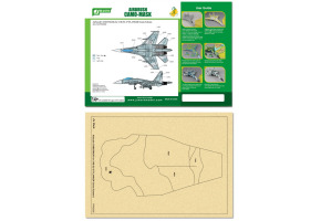 Airbrush CAMO-MASK for 1/48 SU-27 FLANKER Camo 1