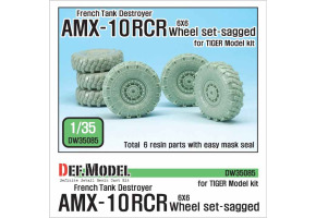 French AMX-10 RCR Tank Destroyer 6x6 Sagged Wheel set 