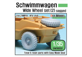 WW2 German Schwimmwagen Wide Wheel set 2 - DEKA 