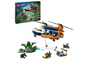 Конструктор LEGO City Вертоліт у базовому таборі для дослідження джунглів 60437