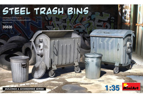 Scale model 1/35 Steel garbage containers MiniArt 35636