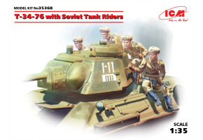 Збірна модель 1/35 Танк Т-34-76 з радянськими танкістами ICM 35368