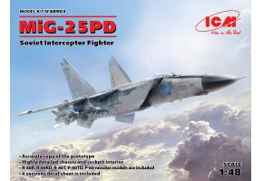 Збірна модель 1/48 Літак МіГ-25 ПД ICM 48903