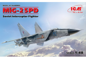 Buildable model of the Soviet fighter-interceptor MiG-25PD