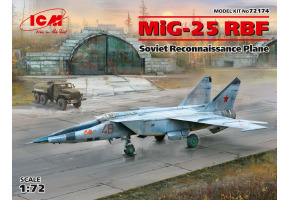 Scale model 1/72 Soviet reconnaissance aircraft MiG-25RBT ICM 72174