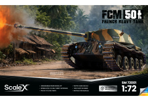 Сборная модель 1/72 Французский тяжелый танк FCM 50t ScaleX SM-72001