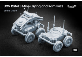 Сборная модель 1/35 Наземный дрон "Ratel S" - минер / камикадзе ScaleX VG-35009