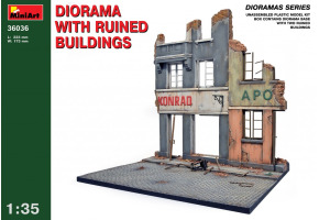 Діорама із зруйнованими будинками