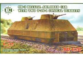 OB-3 Biaxial armored car with two T-26-1 conical turrets