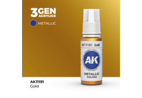 Акрилова фарба GOLD METALLIC - ЗОЛОТИЙ МЕТАЛІК / INK АК-Interactive AK11191